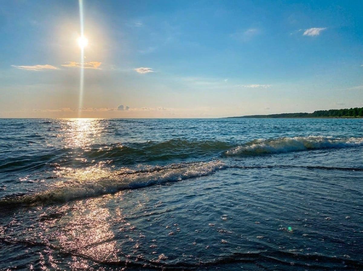 Закат над Чёрным морем в Шекветили